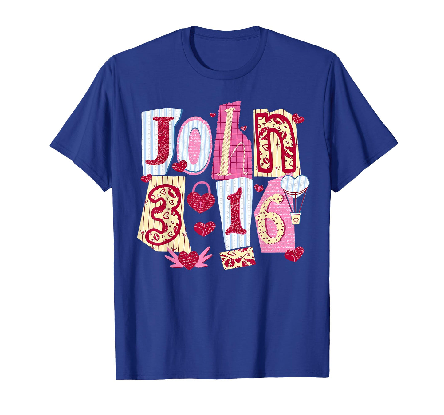 Valentine John 3:16 Loved Coquette Hearts Christian T-Shirt