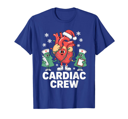 Funny Cardiac Crew Christmas Xmas Nurse Techs Cardiology T-Shirt