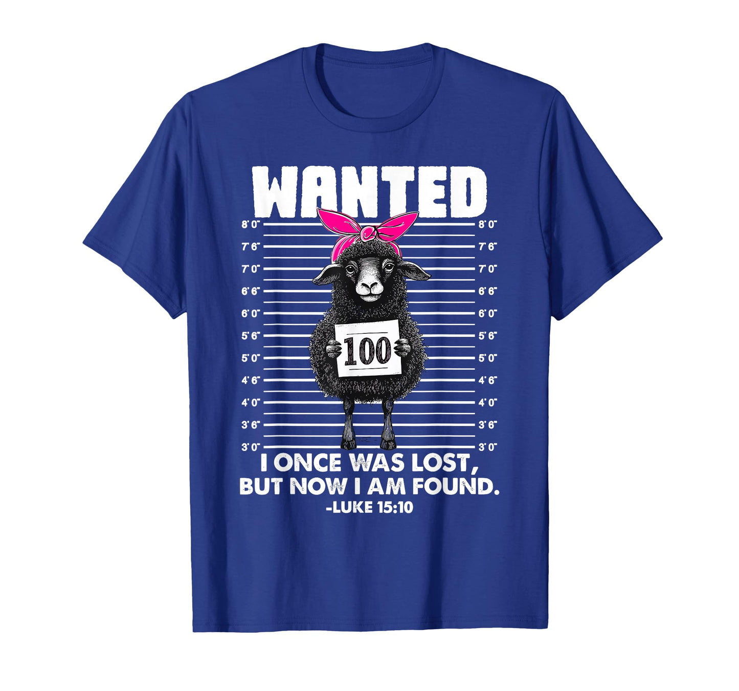 Wanted I Once was Lost Bible Verse Jesus Funny Sheep Easter T-Shirt