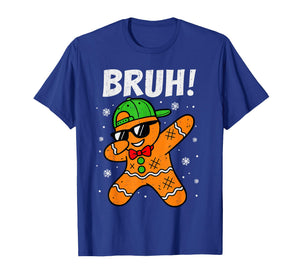 Dabbing Gingerbread Bruh Christmas Dab Teen Boys Toddler Kid T-Shirt