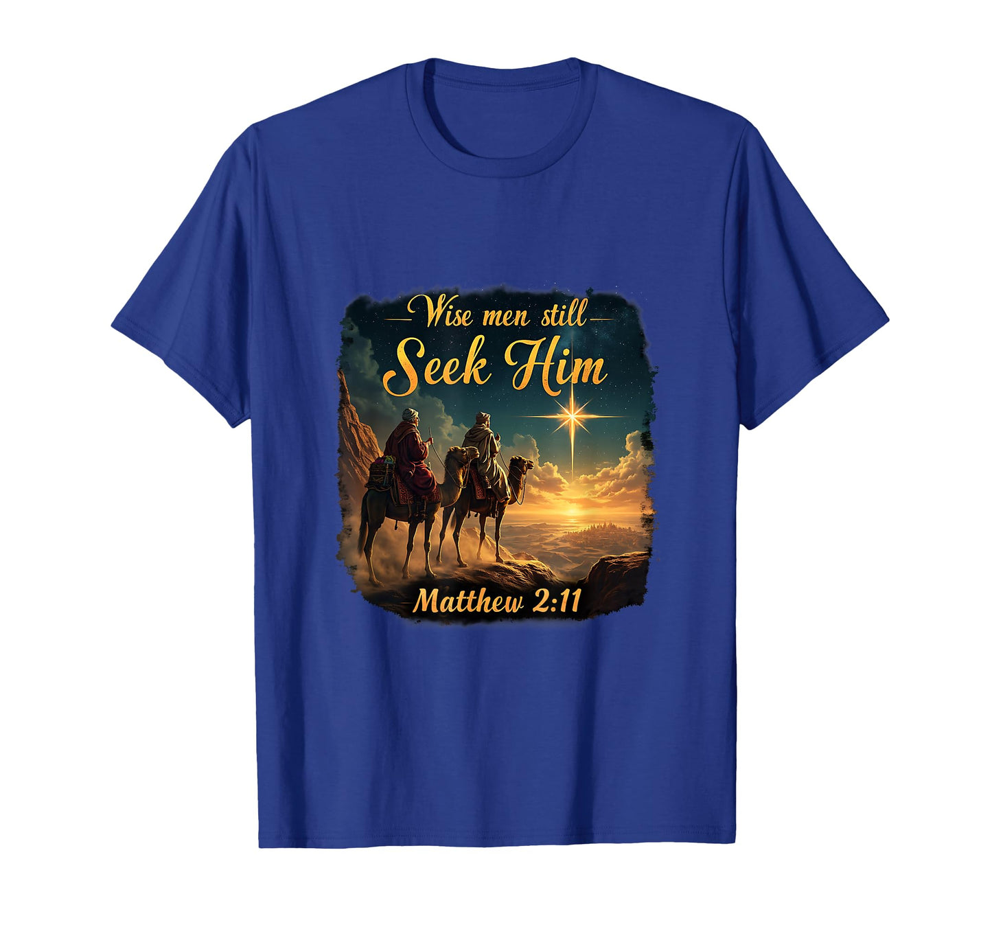 Vintage Wise Men Still Seek Him Jesus 3 Kings Christmas T-Shirt