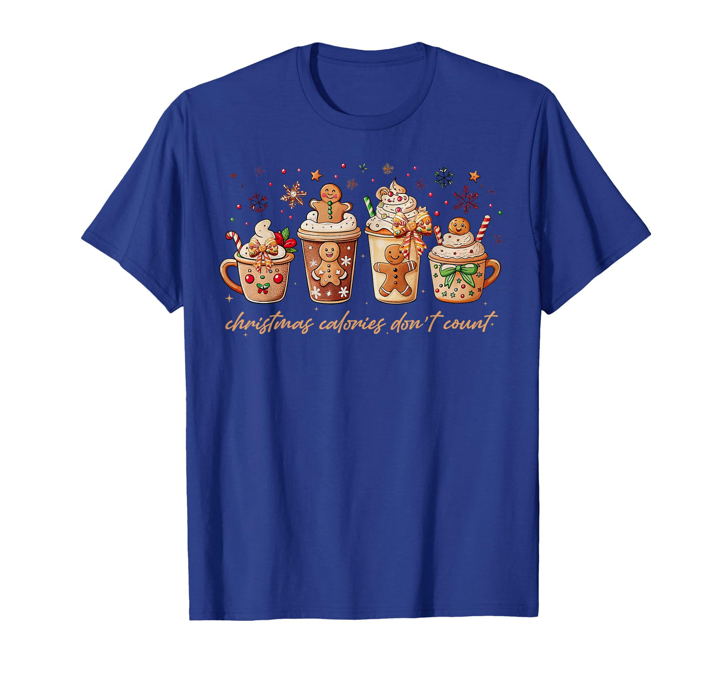 Christmas Colories Don't Count Gingerbread Men Hot Cocoa T-Shirt