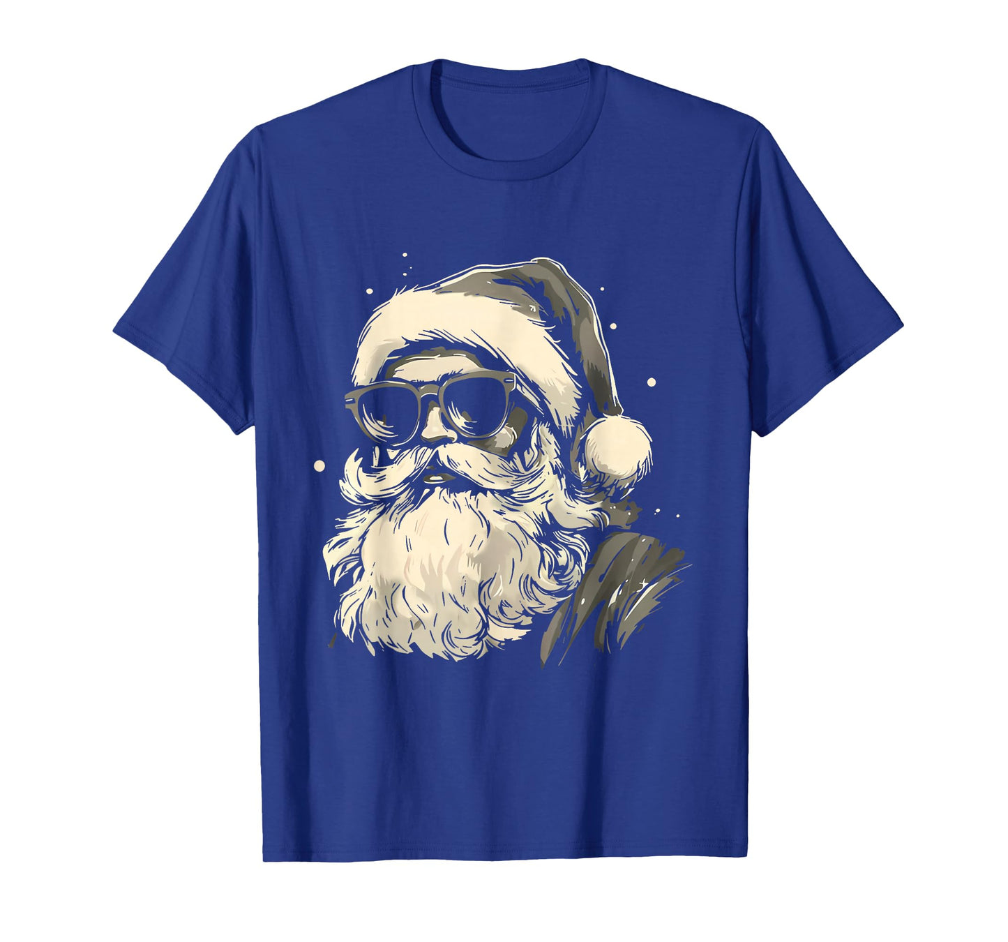 Cool Santa Claus Face Retro Sunglasses Christmas Men Boys T-Shirt