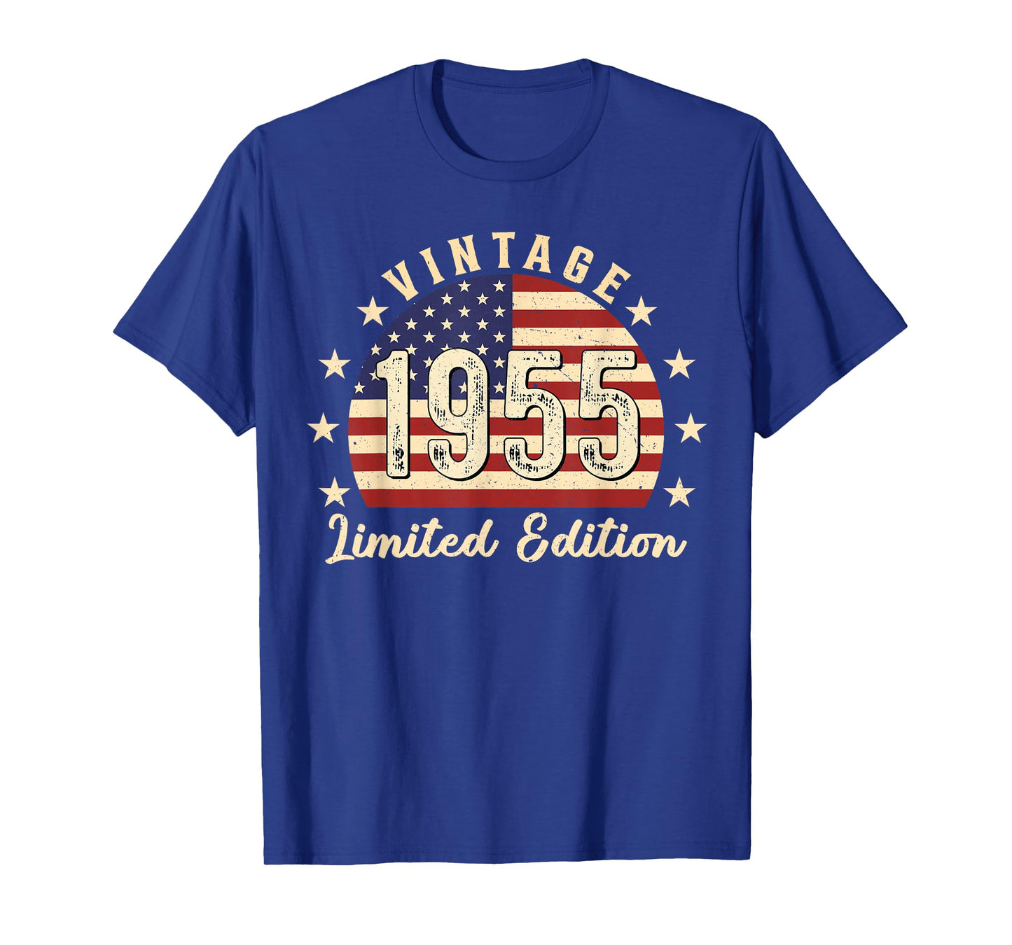 Vintage 1955 USA Flag 71st Birthday T-Shirt