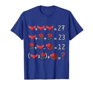 Funny 67 Math Teacher Valentine Math Teacher Women Six Seven T-Shirt