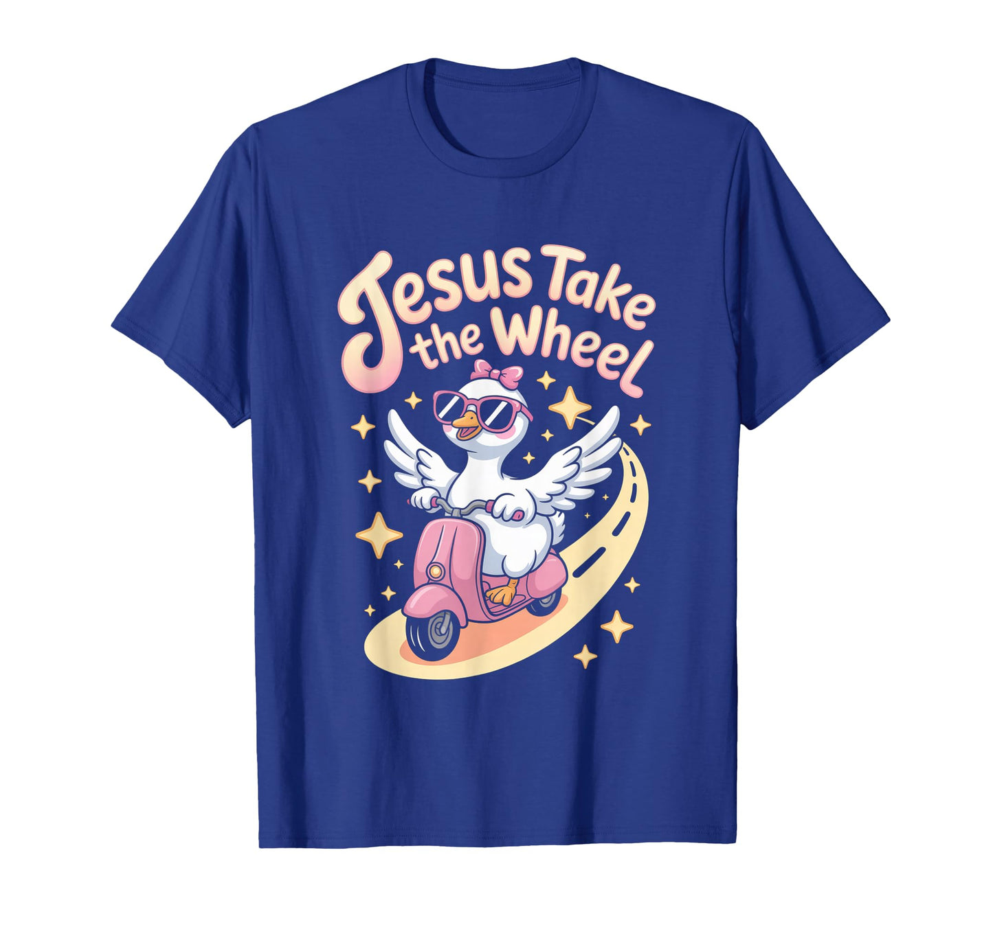 Jesus Take The Wheel Faith Christian Catholic Goose Cute T-Shirt