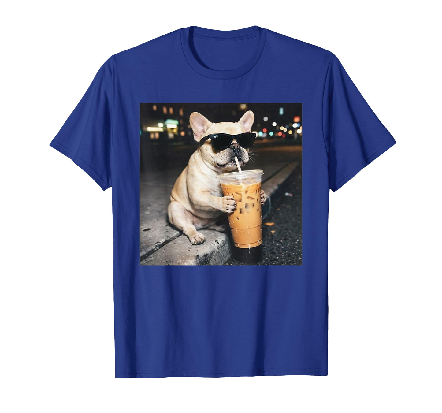 French Bulldog Iced Coffee T-Shirt
