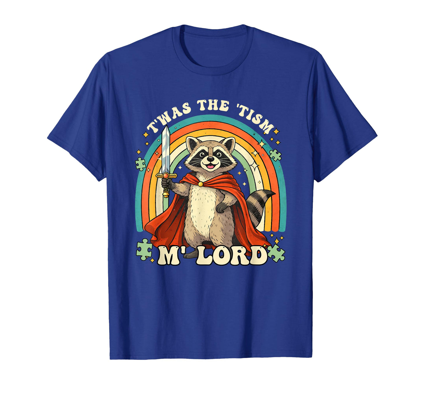 Funny Autism Raccoon T'was The 'Tism M'lord Neurodiversity T-Shirt