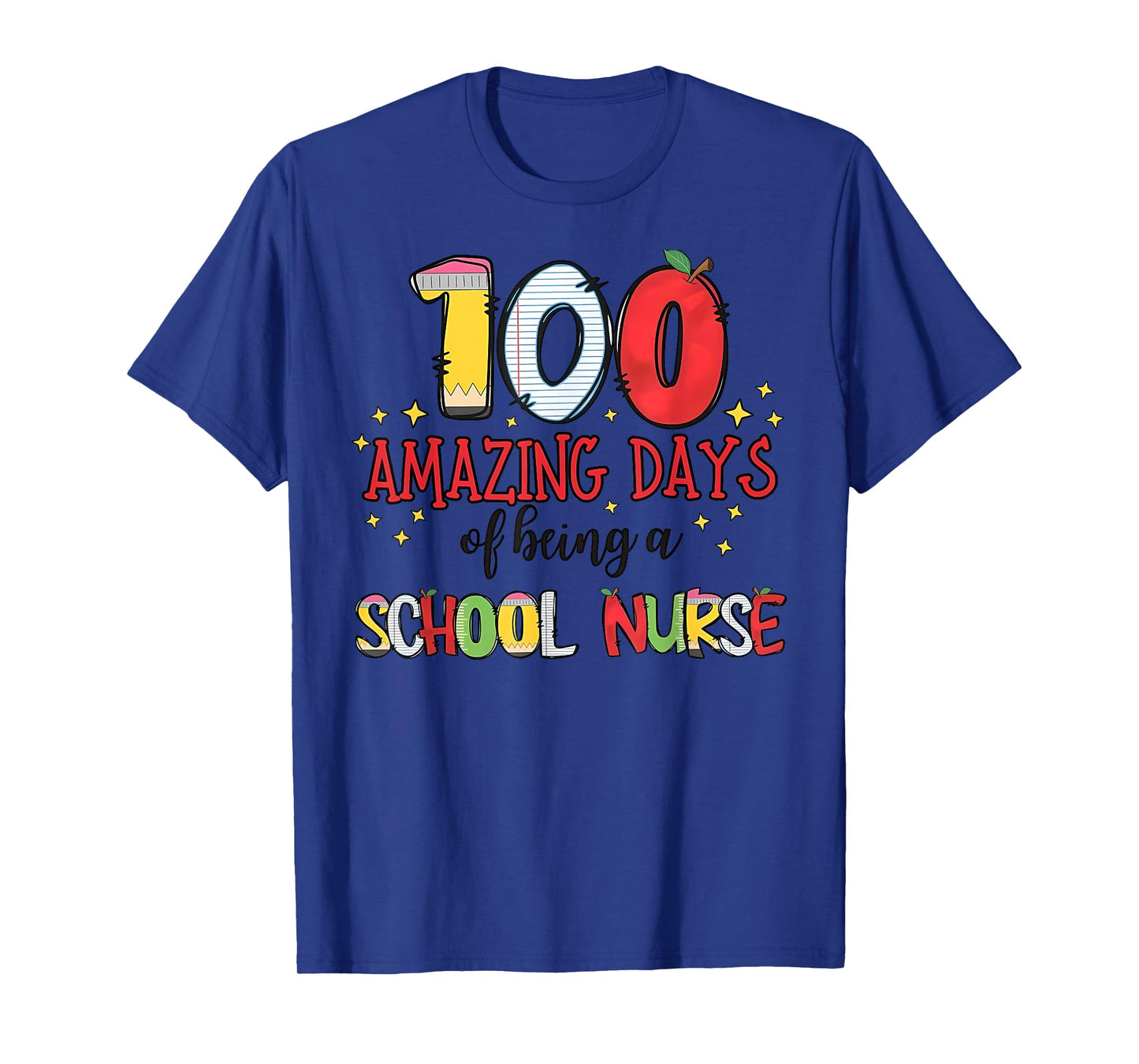 100 Days of Nurse Nursing School 100 Days of School T-Shirt