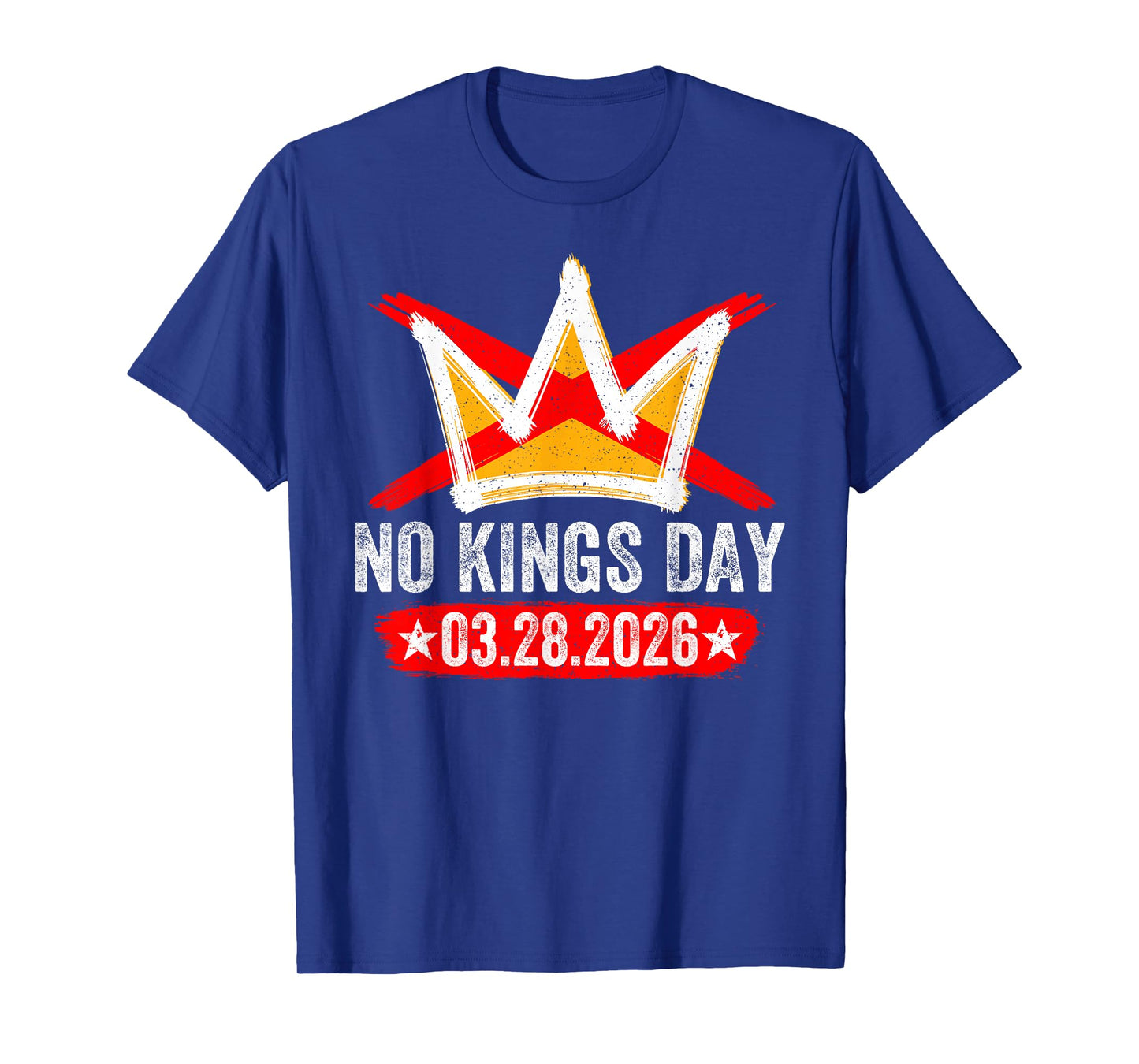 No Kings Day March 28 2026 Retro Vintage Patriotic Men Women T-Shirt