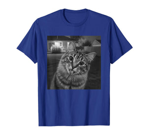 Funny Cat Sticks Out Tongue On Security Camera T-Shirt