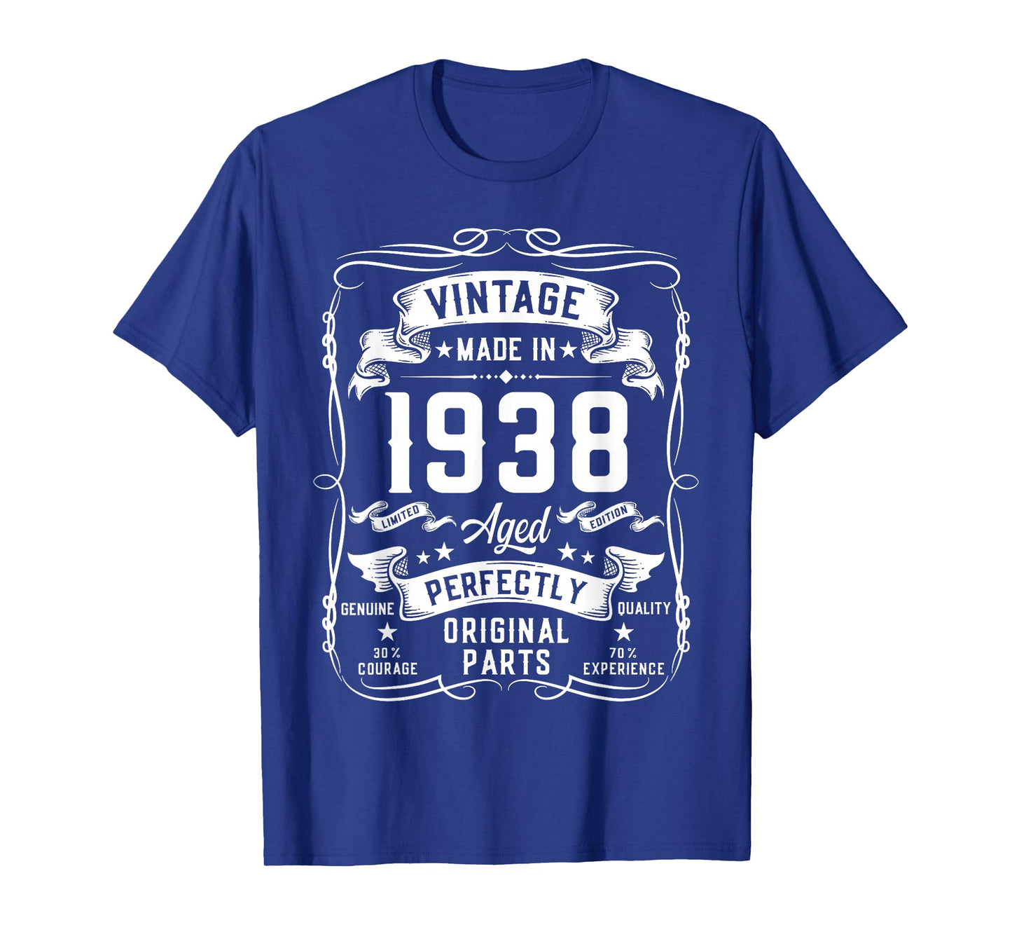 Vintage 1938 88yr 88th Birthday Gifts for Men 88 Years Old T-Shirt