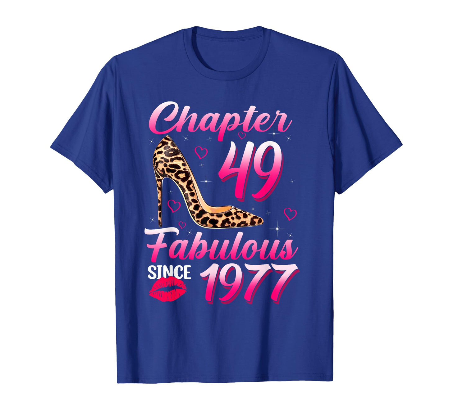 Chapter 49 Fabulous Since 1977 Leopard Queen Birthday T-Shirt