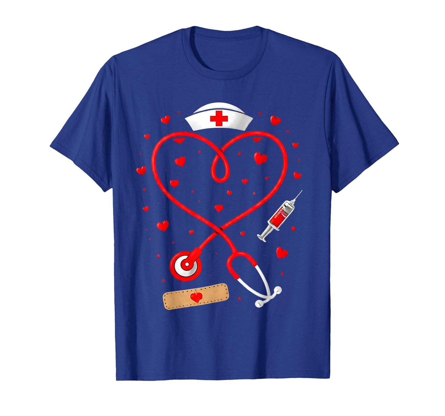 Cute Stethoscope Heart Design for Nurse Valentine Days Nurse T-Shirt