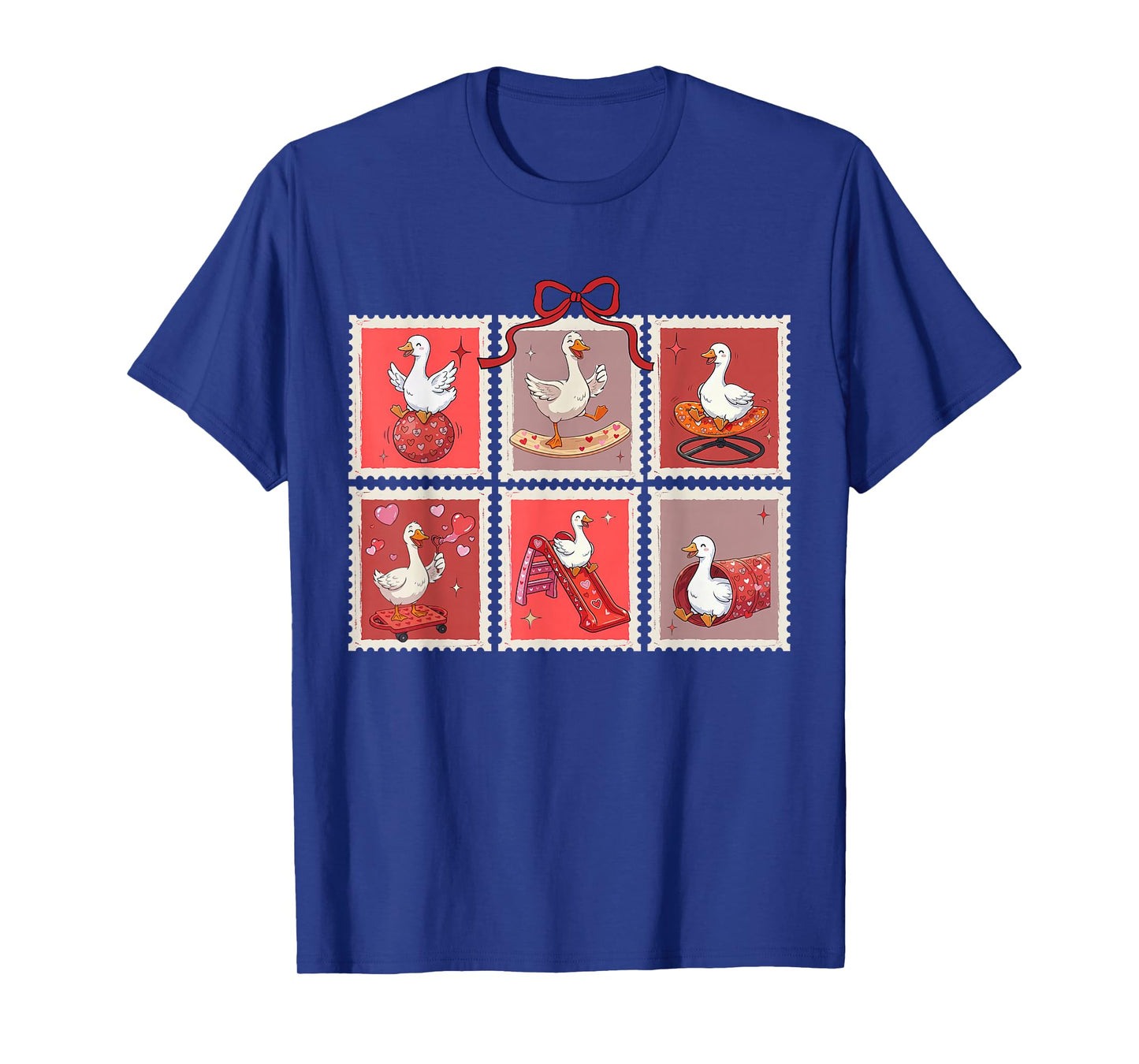 Stamp Valentines Occupational Therapy Silly Goose Therapist T-Shirt
