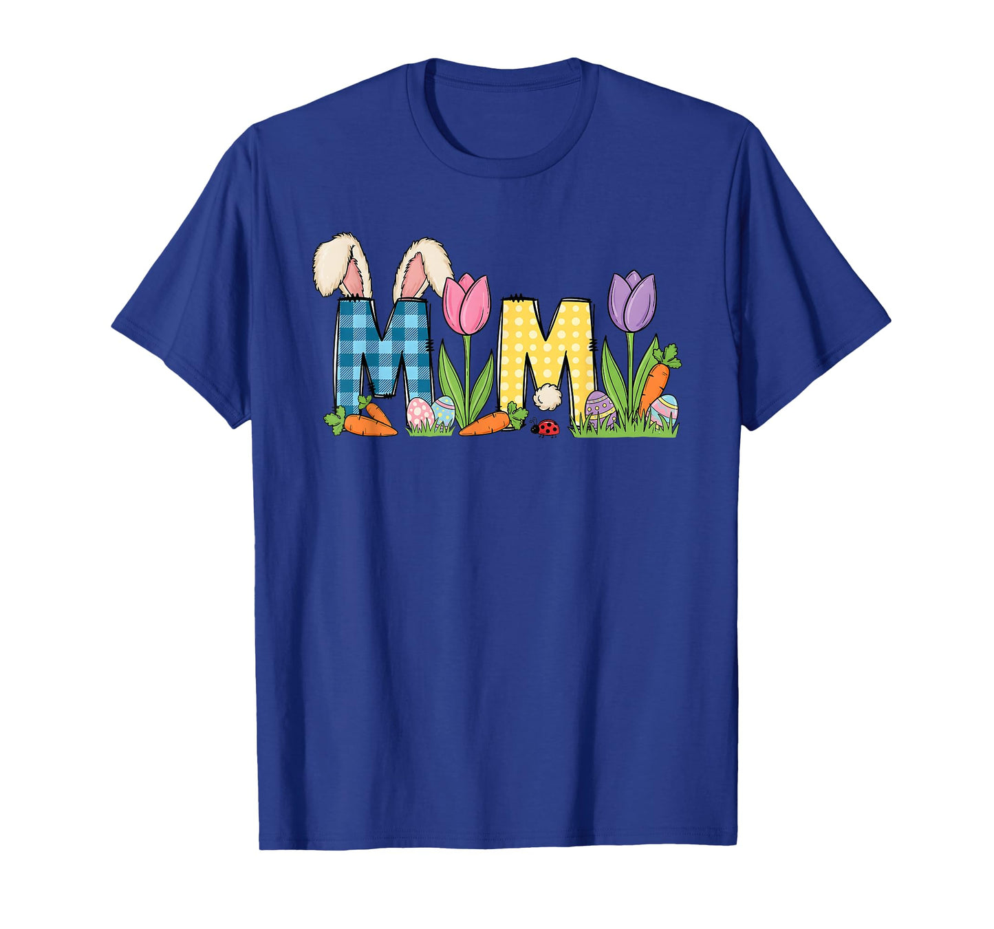 Easter Mimi Bunny Ears Tail Tulips for Mom Grandmother T-Shirt