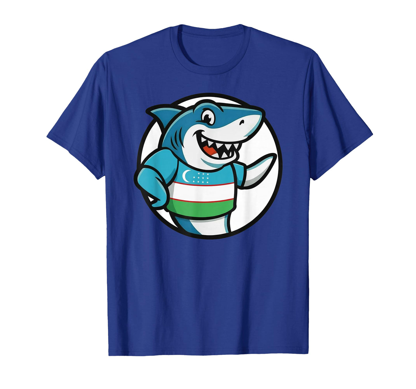Uzbekistan Flag Shark Funny Uzbek T-Shirt