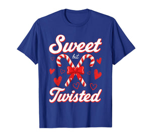 Funny Christmas Candy Cane Sweet But Twisted Xmas Holiday T-Shirt