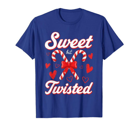 Funny Christmas Candy Cane Sweet But Twisted Xmas Holiday T-Shirt
