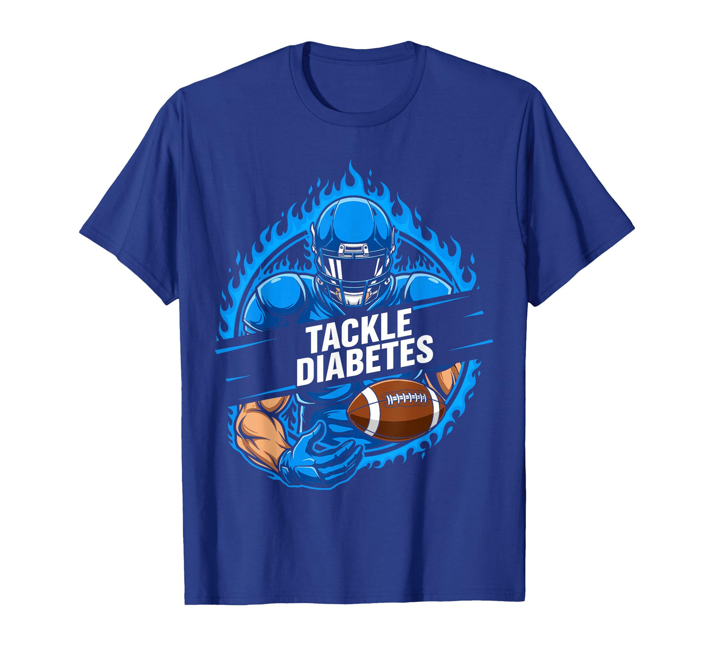 Funny Type 1 Football Support Tackle Diabetes Awareness T-Shirt