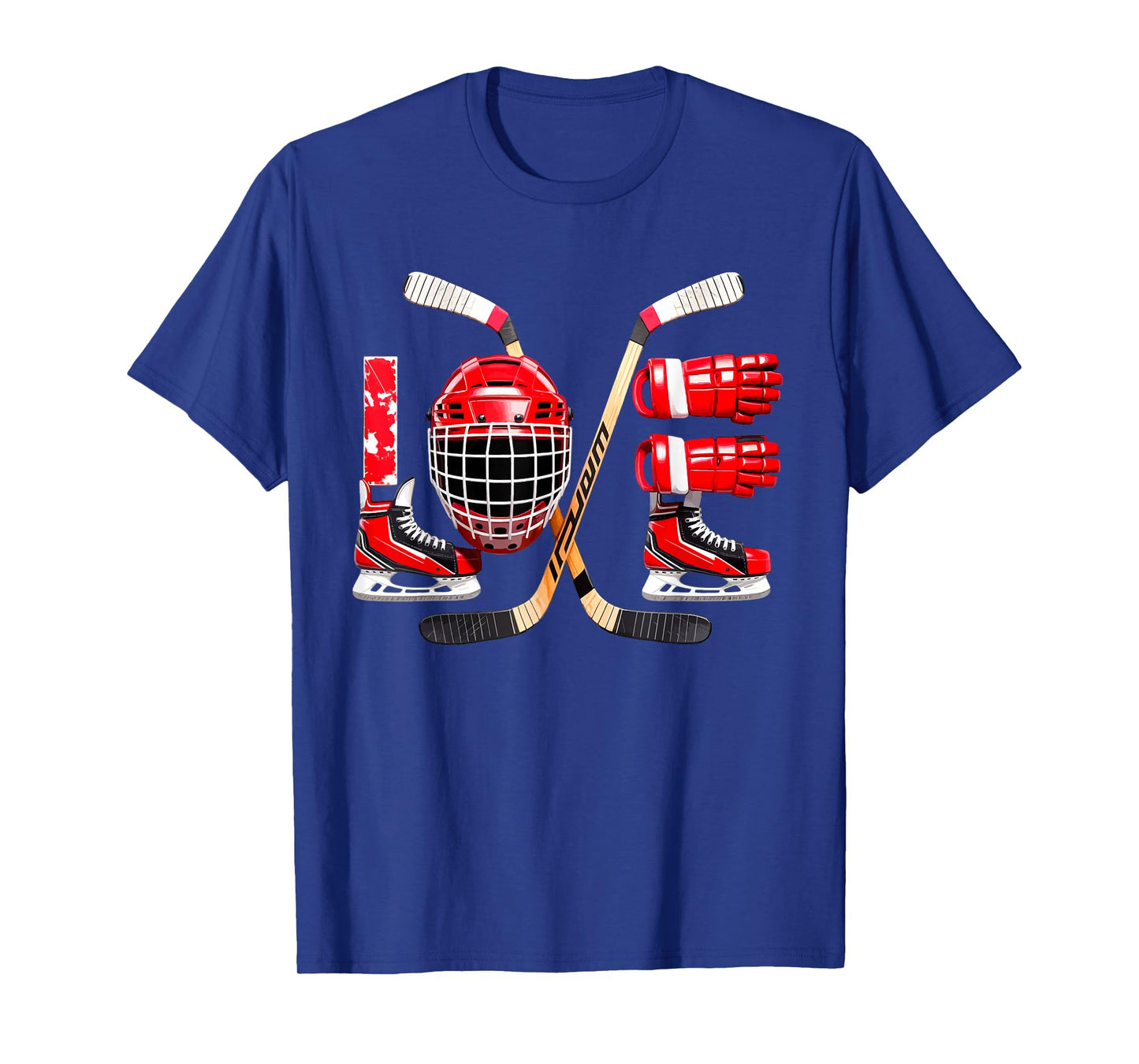 Valentines Day Love Ice Hockey Items Men Boys Kids Teens T-Shirt