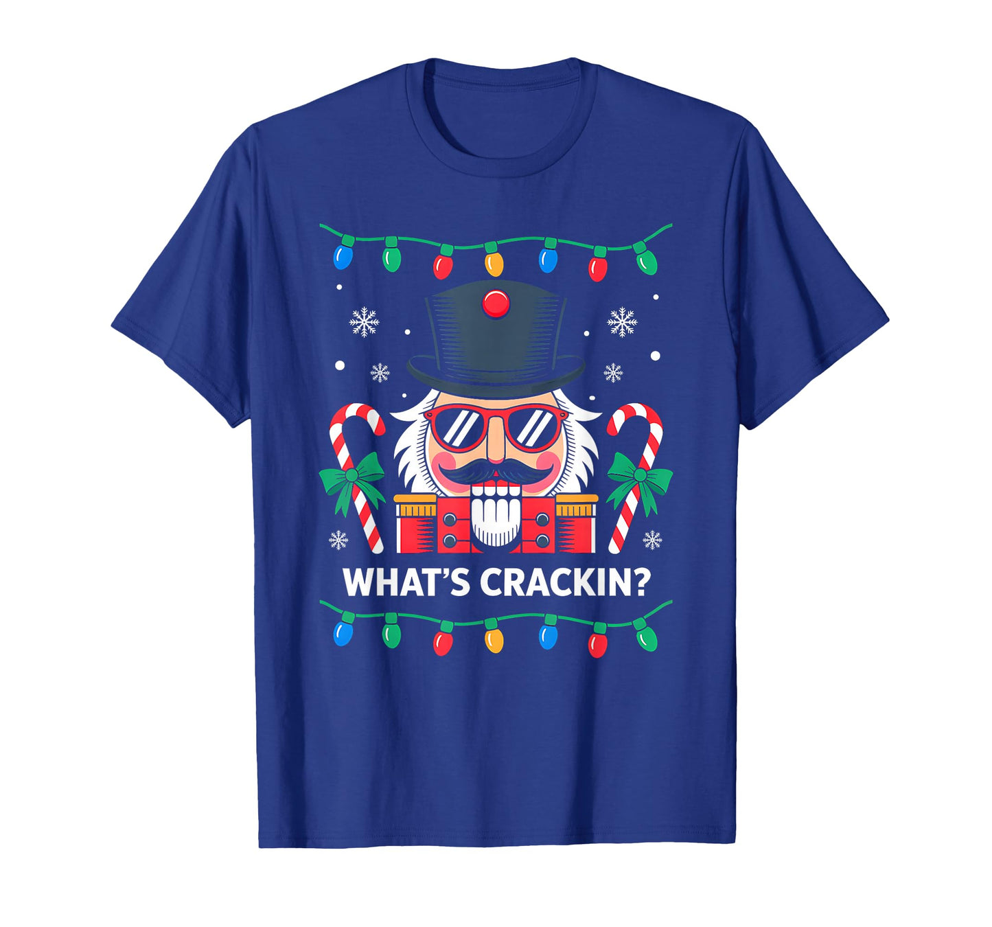 Funny Christmas Nutcracker What's Crackin Family Xmas Lights T-Shirt
