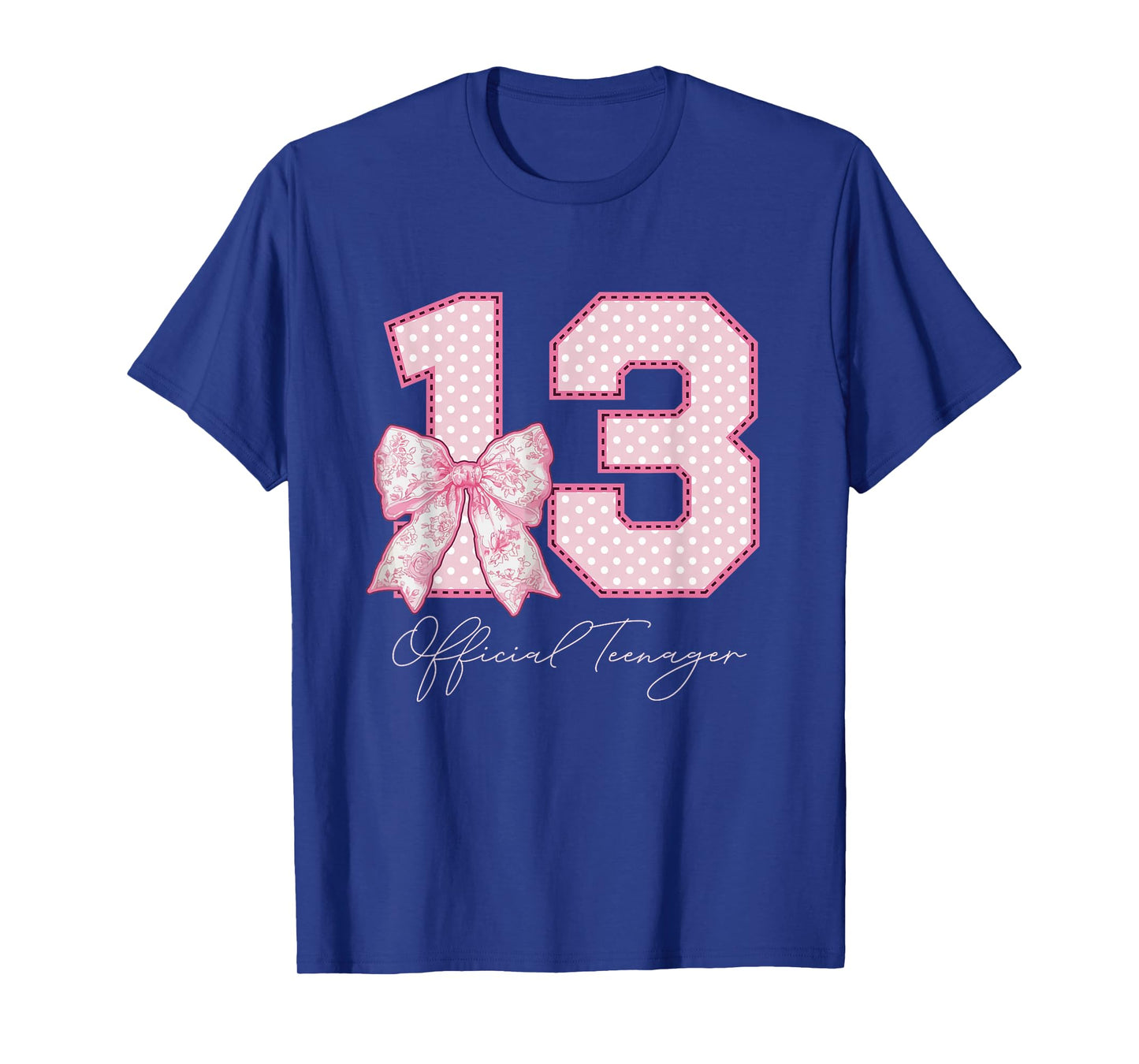 13th Birthday Shirt Girls Coquette Bow 13 Year Old Teenager T-Shirt