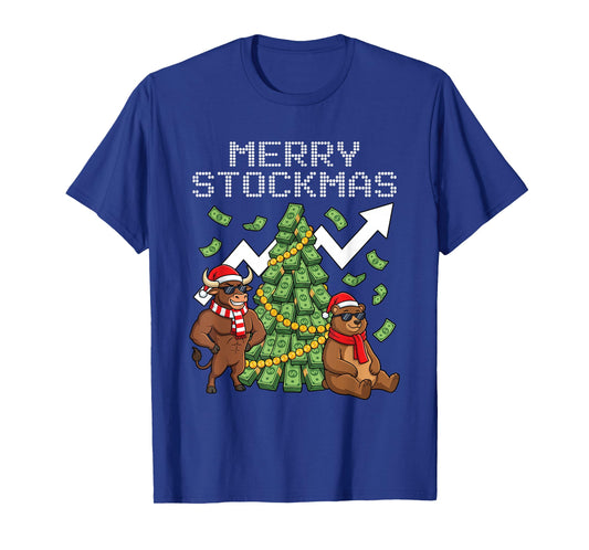 Investor Christmas Men Women Kids Funny Stock Market T-Shirt