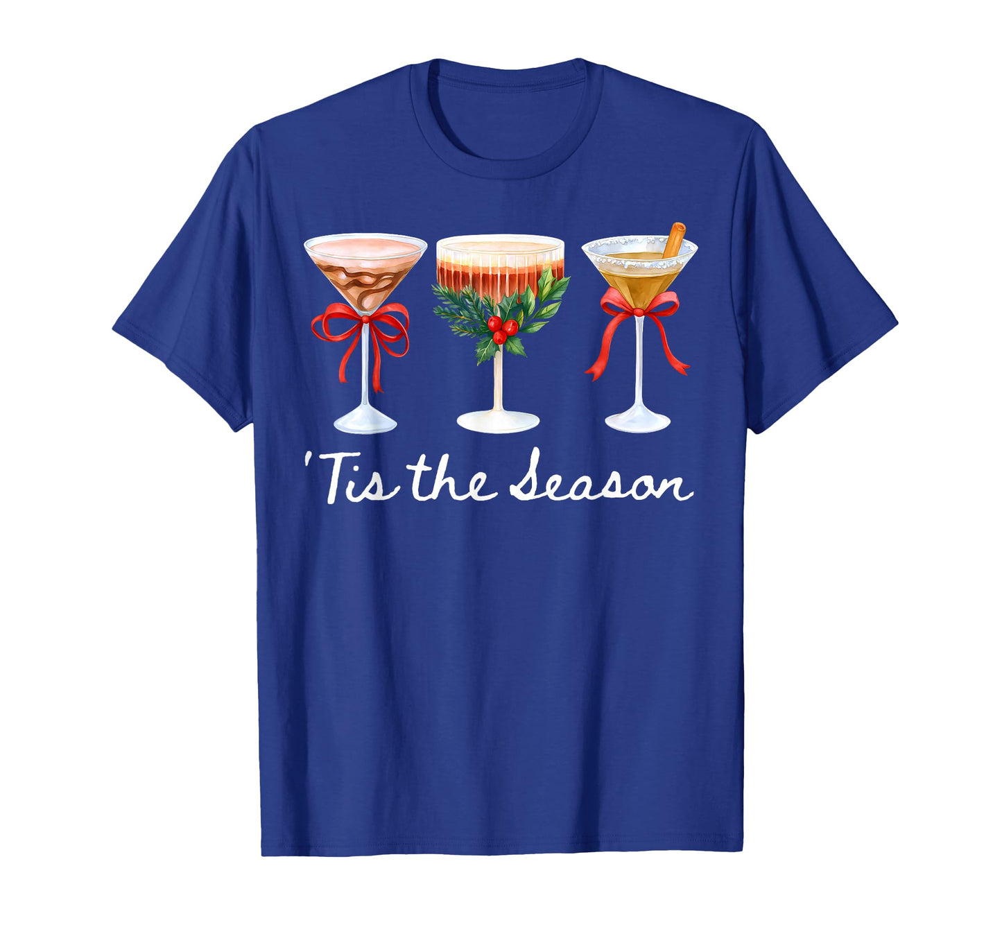 Tis The Season Espresso Martini Glasses Christmas Cocktail T-Shirt