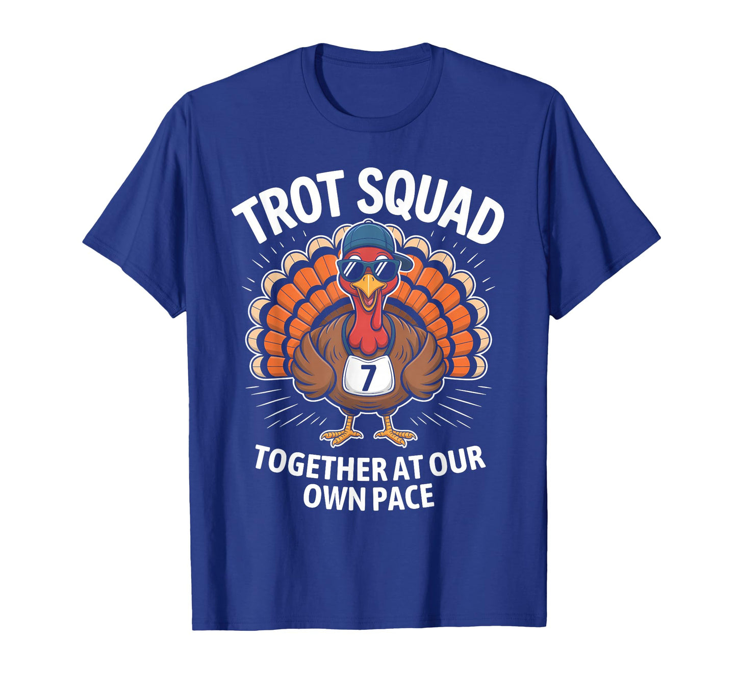67 Thanksgiving Turkey Matching Number 7 Costume Trot Squad T-Shirt
