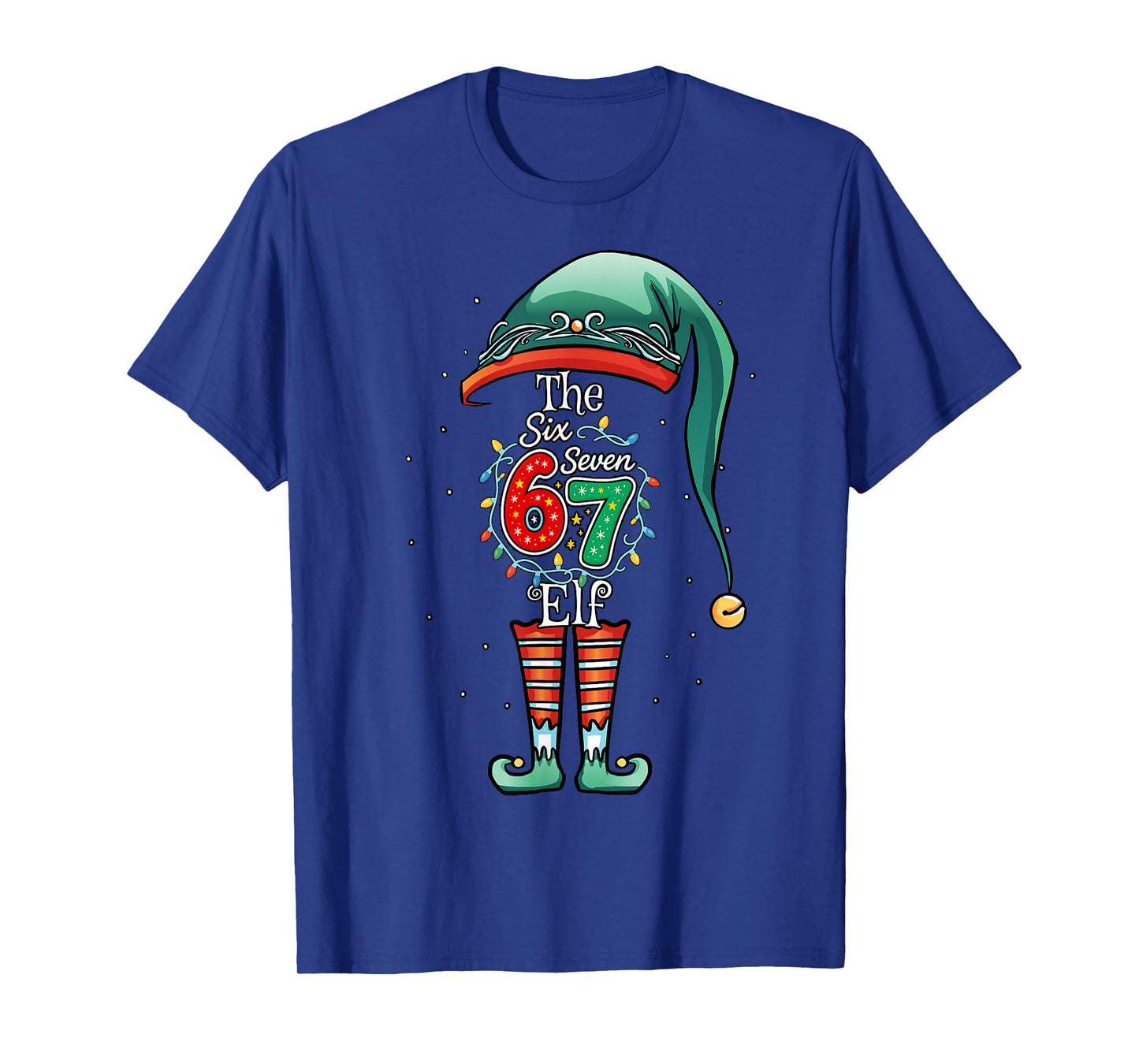 Fun 67 Meme Matching Family Elf Style Christmas 6 7 T-Shirt