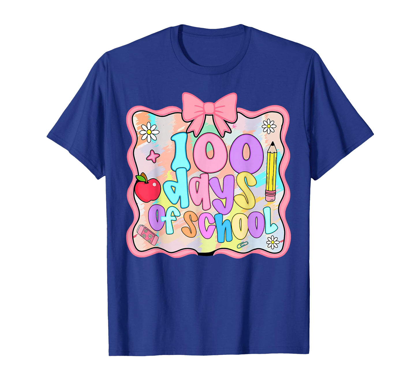 100 Days of School Preppy 100th Day of School Kids Teacher T-Shirt