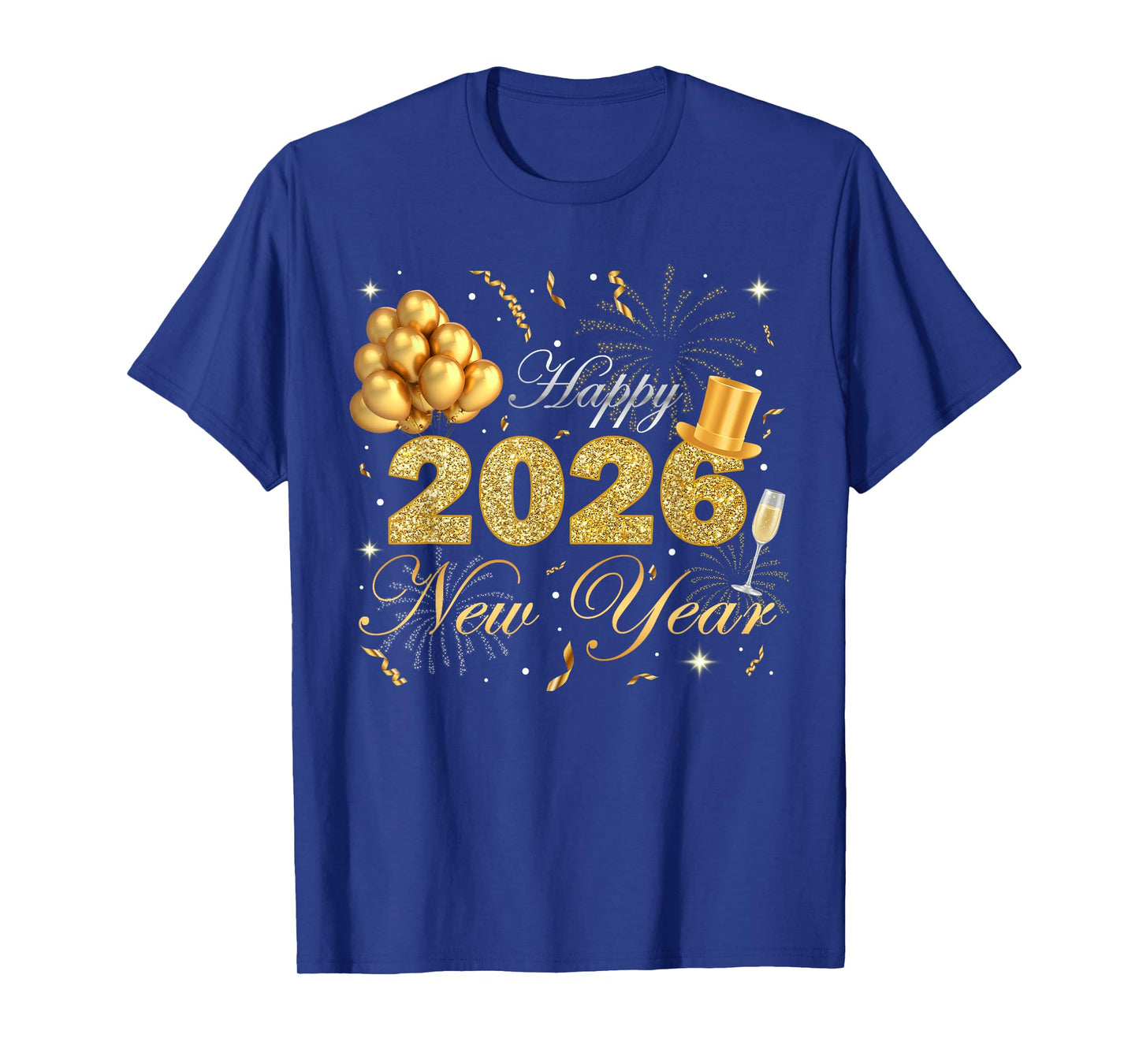 Happy New Year Eve Party 2026 Family Matching Costume T-Shirt