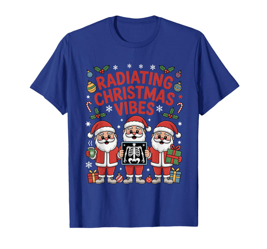 Funny Xmas Radiating Christmas Vibes X-ray Radiology Tech T-Shirt