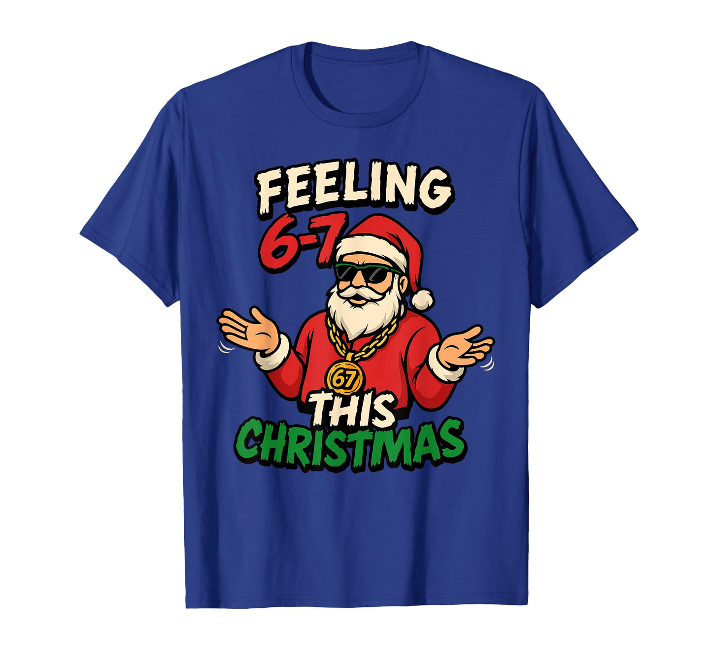 Funny Christmas 6-7 67 Six Seven Christmas Kids Teen Boys T-Shirt