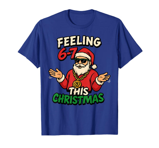 Funny Christmas 6-7 67 Six Seven Christmas Kids Teen Boys T-Shirt