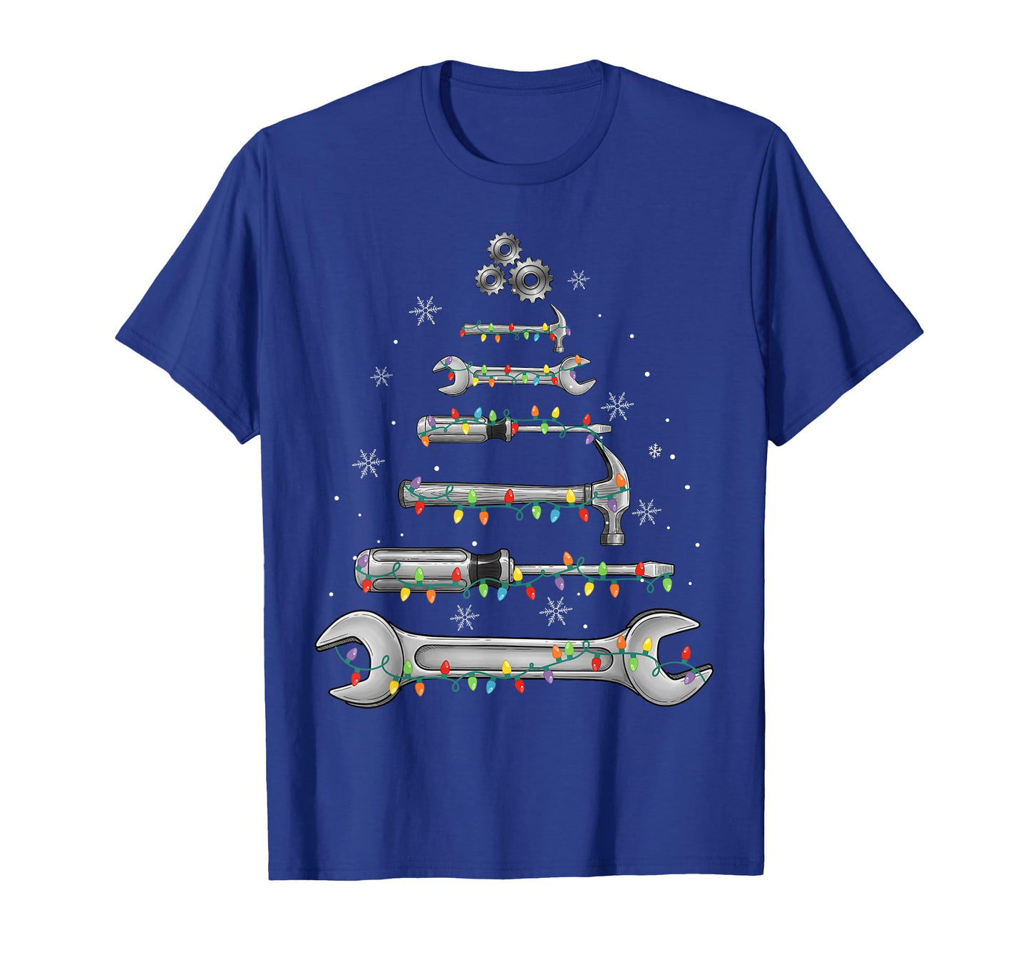 Mechanic Tools Christmas Tree Garage Men Kids Xmas T-Shirt
