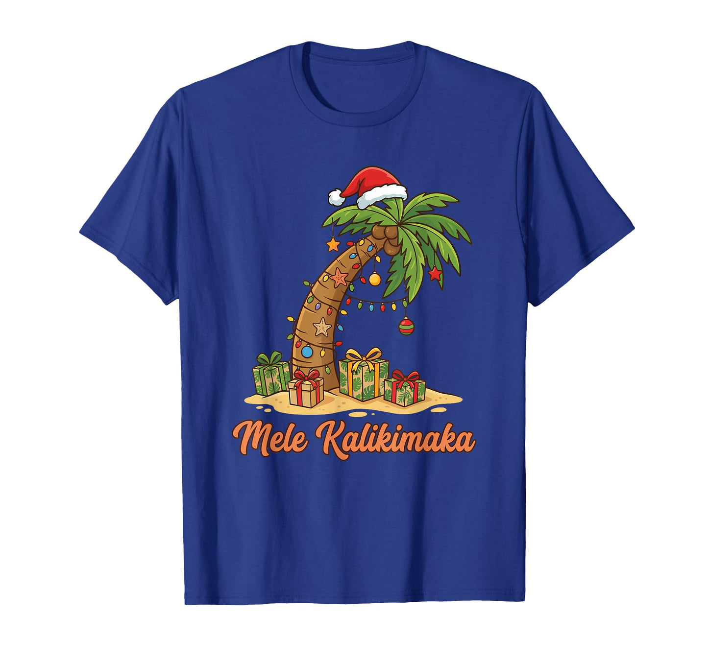 Mele Kalikimaka Hawaiian Christmas Palm Trees T-Shirt