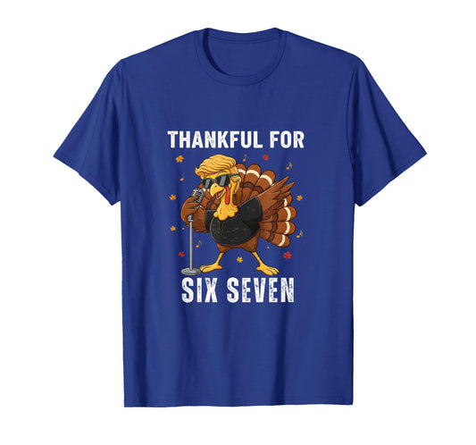67 Thanksgiving Funny Six Seven Meme Brainrot Turkey Boys T-Shirt