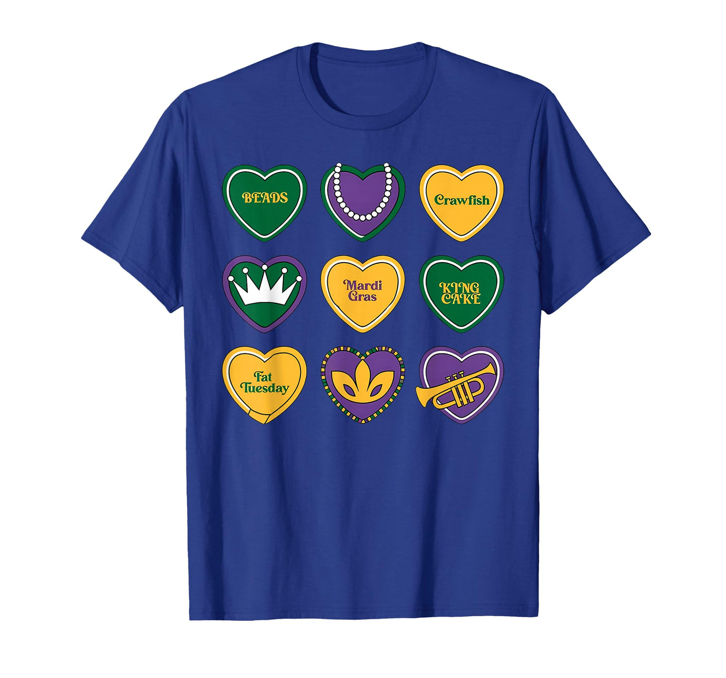 Mardi Gras Conversation Heart Candy Festival New Orleans T-Shirt