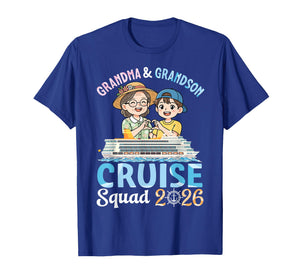 Grandma & Grandson Cruise Squad 2026 Family Trip Together T-Shirt