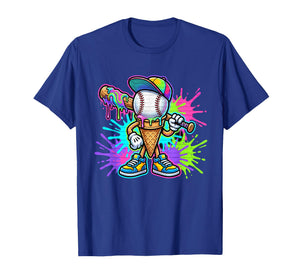 Baseball Boys Clothes for Boys Ice Cream Drip Baseball Stuff T-Shirt