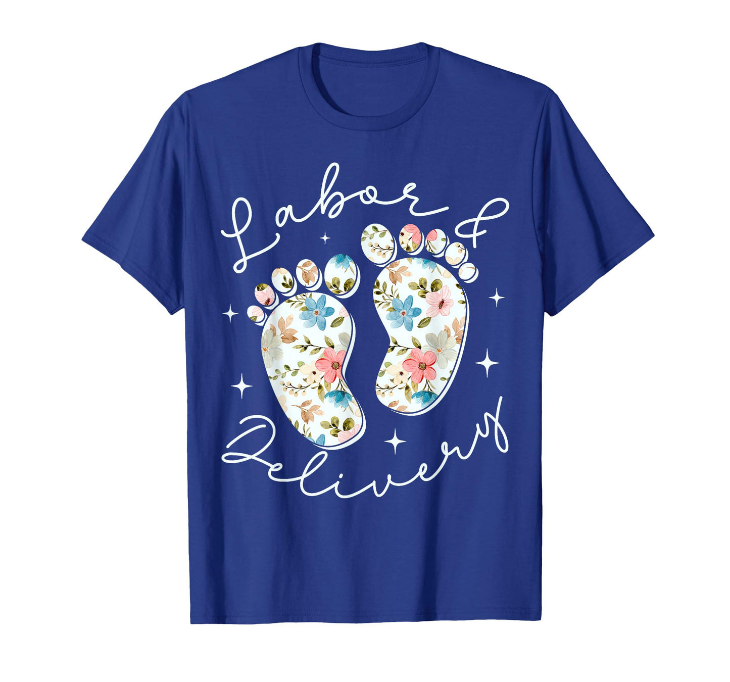 Retro Wildflowers Labor and Delivery Nurse Back to School T-Shirt