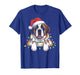Saint Bernard Dog Christmas Lights Santa Gifts T-Shirt