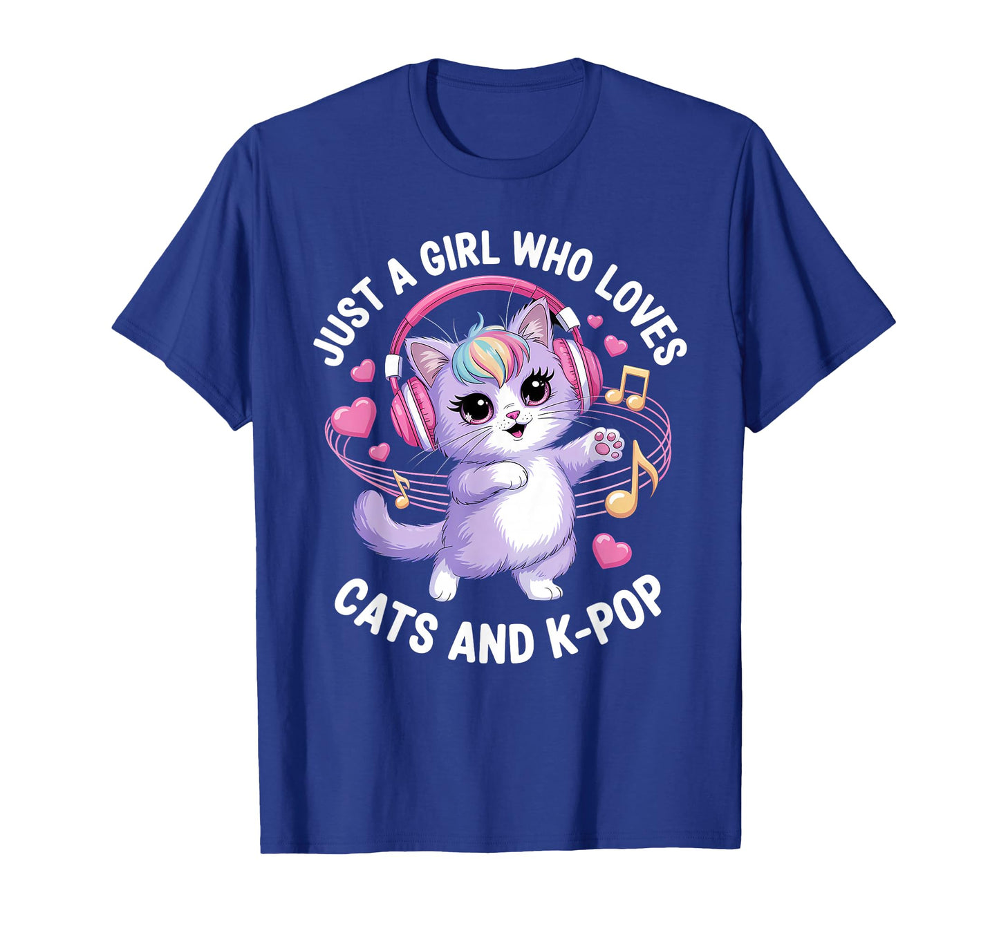 Just A Girl Who Loves Cats and K-Pop Girl K Pop Kawaii Kpop T-Shirt