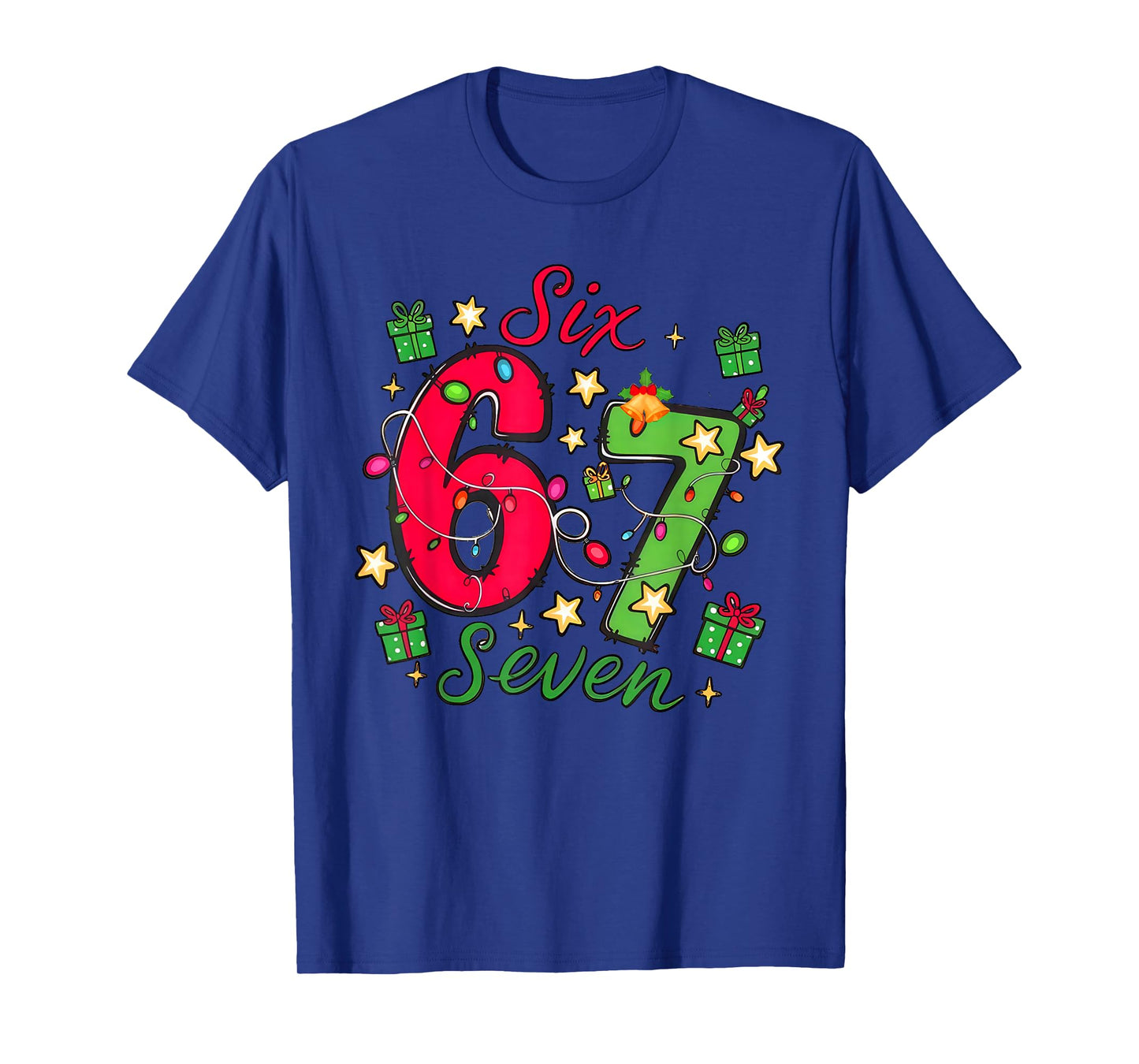67 Green Hands Christmas Shirt Six Seven Meme Brainrot Xmas T-Shirt