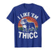 Funny English Bulldog I Like Em Thicc Dog Silhouette T-Shirt