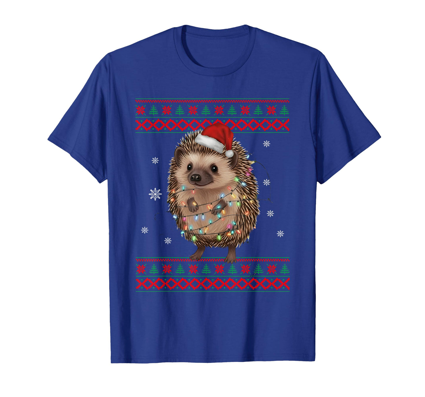 Hedgehog Christmas Sweater Hedgehog Christmas Tree Lights T-Shirt