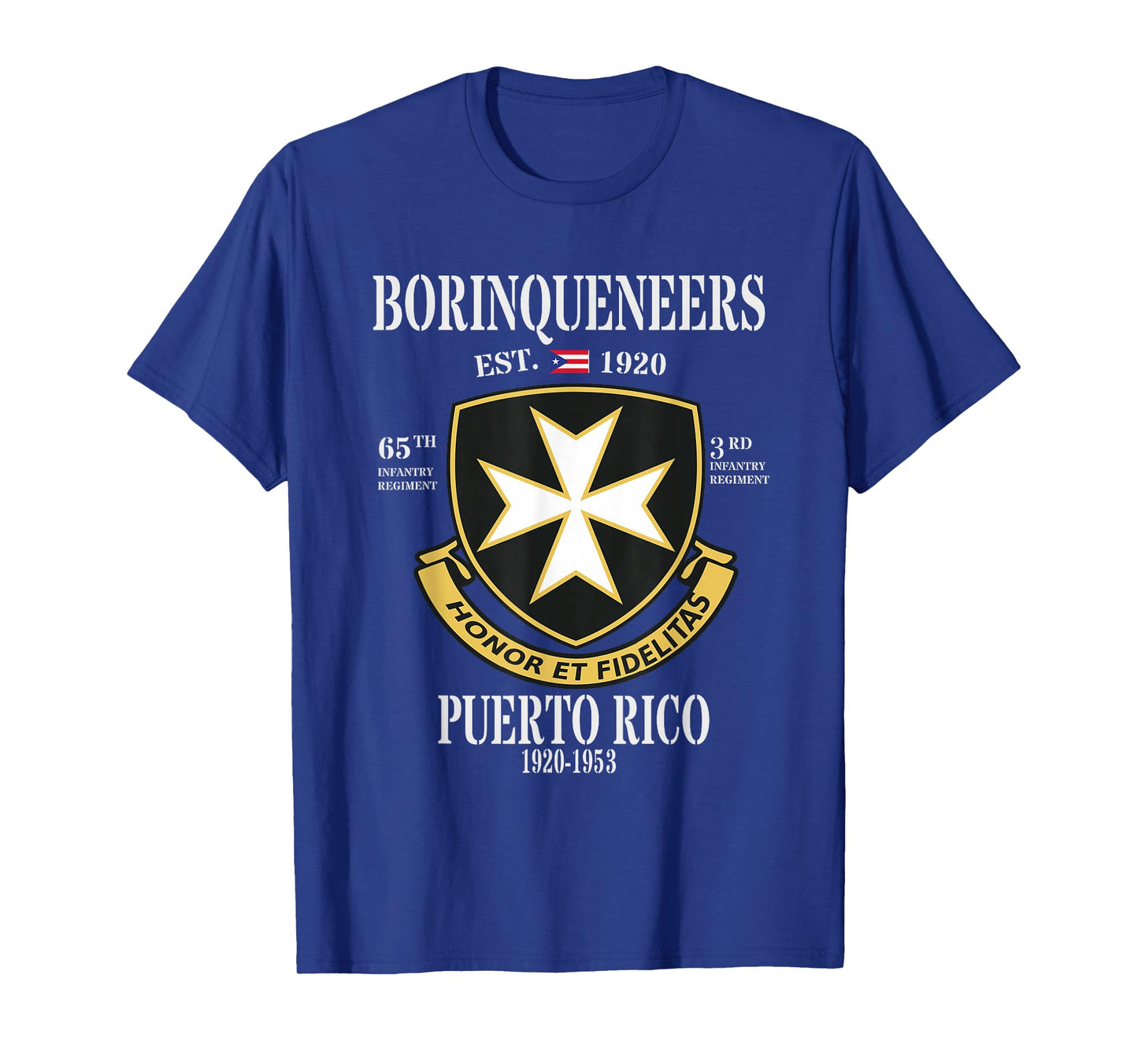 Borinqueneers 65th Infantry Regiment Puerto Rico Flag T-Shirt