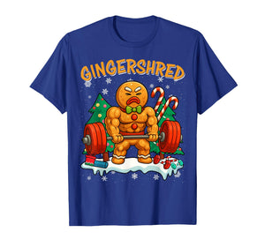 Gingershred Funny Gingerbread Man Gym Bodybuilding Christmas T-Shirt